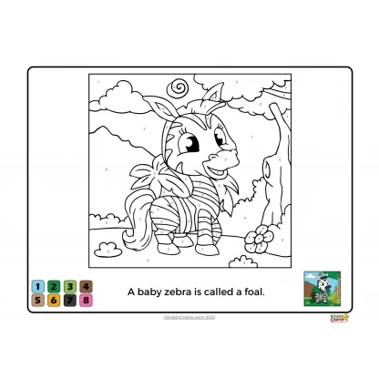 Color by number printable book: Baby animals - Image 12