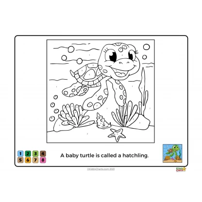 Color by number printable book: Baby animals - Image 5