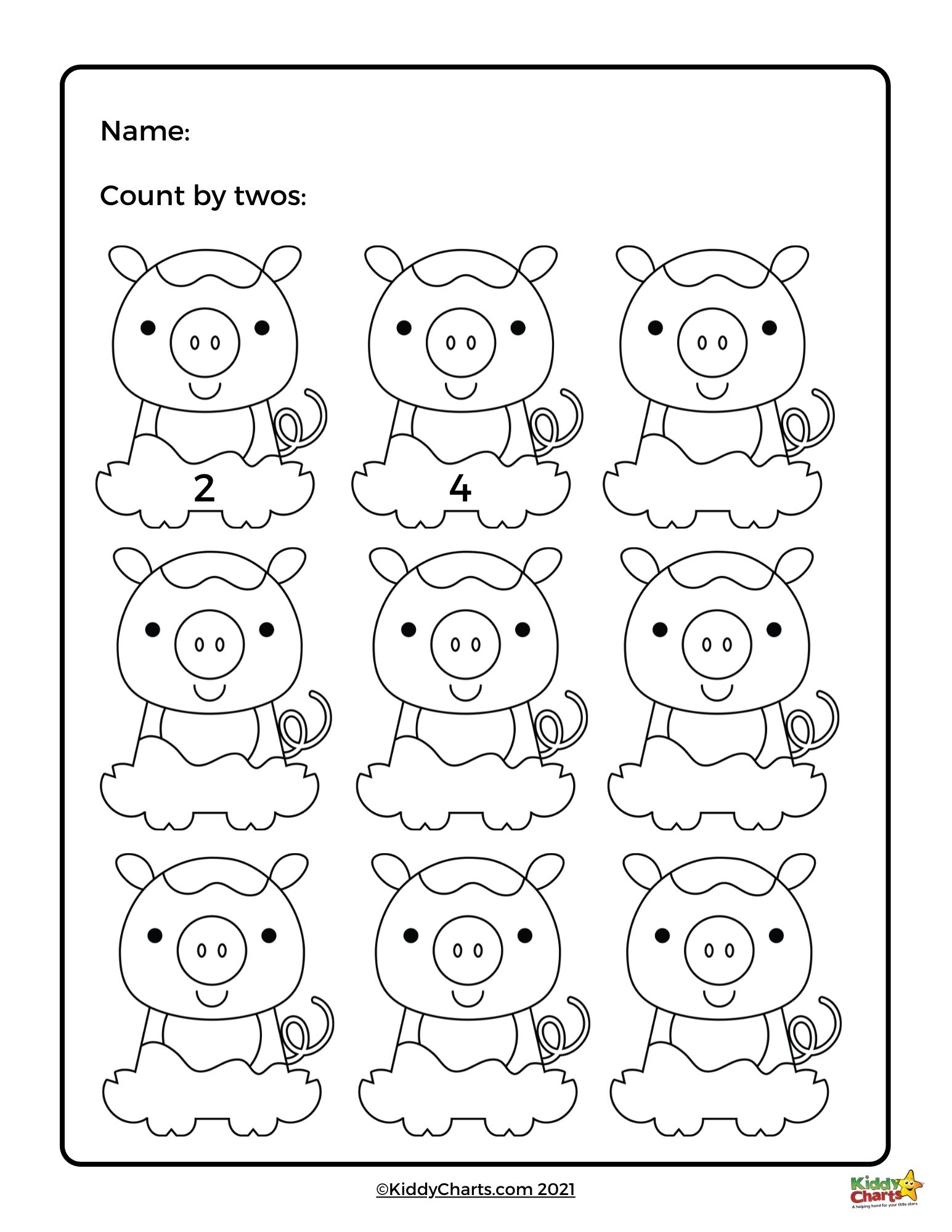 Kindergarten math worksheets: Animal math worksheets - KiddyCharts Shop