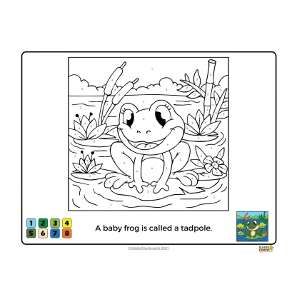 Color by number printable book: Baby animals - Image 10