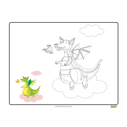 Dragon coloring pages: Dragon copy and colour - Image 5