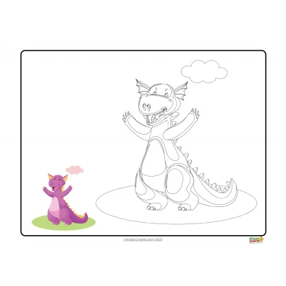 Dragon coloring pages: Dragon copy and colour - Image 11