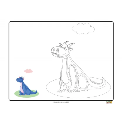 Dragon coloring pages: Dragon copy and colour - Image 12