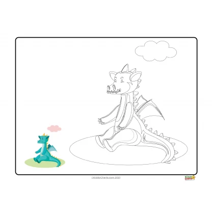 Dragon coloring pages: Dragon copy and colour - Image 13