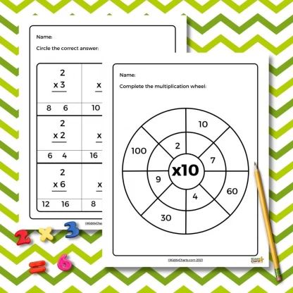 Multiplication worksheets for KS1 and lower grade school