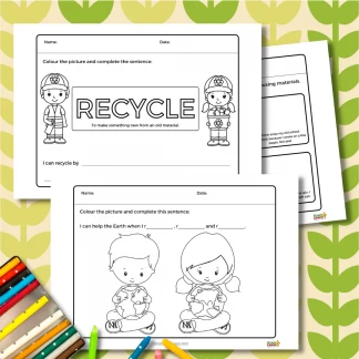 Worksheets for recycling