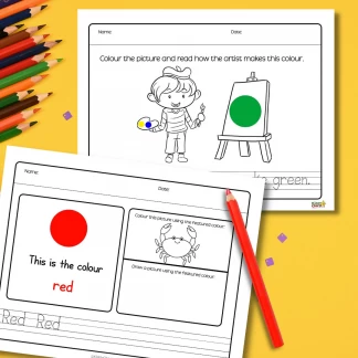 Pre k worksheets for kids: My colors workbook