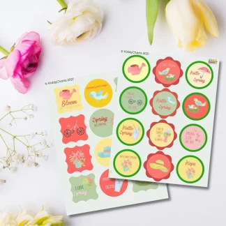 Spring cupcake toppers