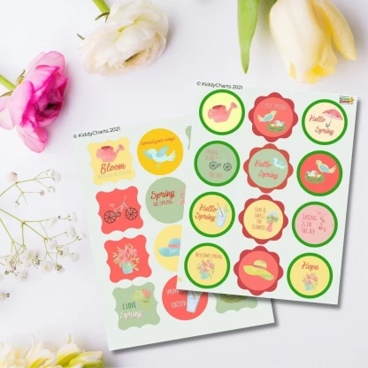 Spring cupcake toppers