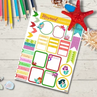 Planner stickers: Mermaid themed