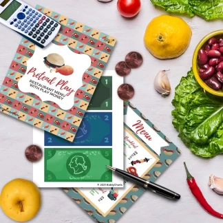 Restaurant pack for imaginative play