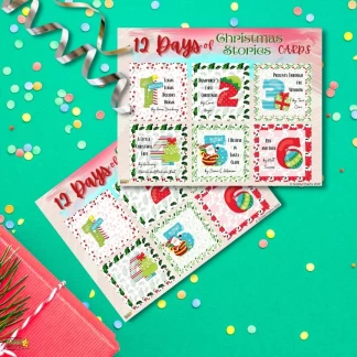 Christmas books for kids story cards: 12 days of reading