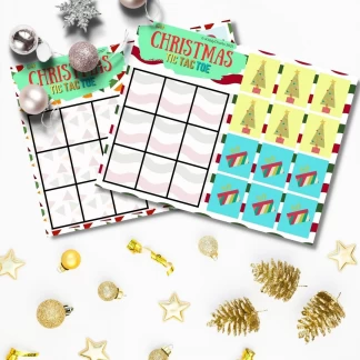Christmas tic tac toe printable