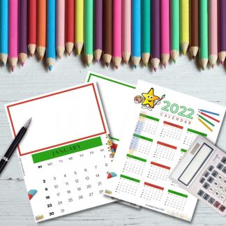 Kids Printable Calendar 2022: Make your own calendar