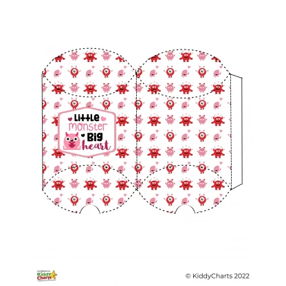 Printable favor boxes: Blank and Valentines pillow boxes - Image 3