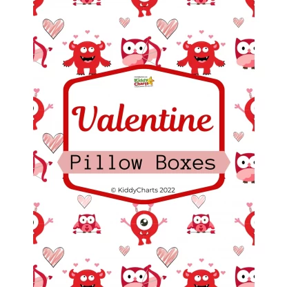 Printable favor boxes: Blank and Valentines pillow boxes - Image 2